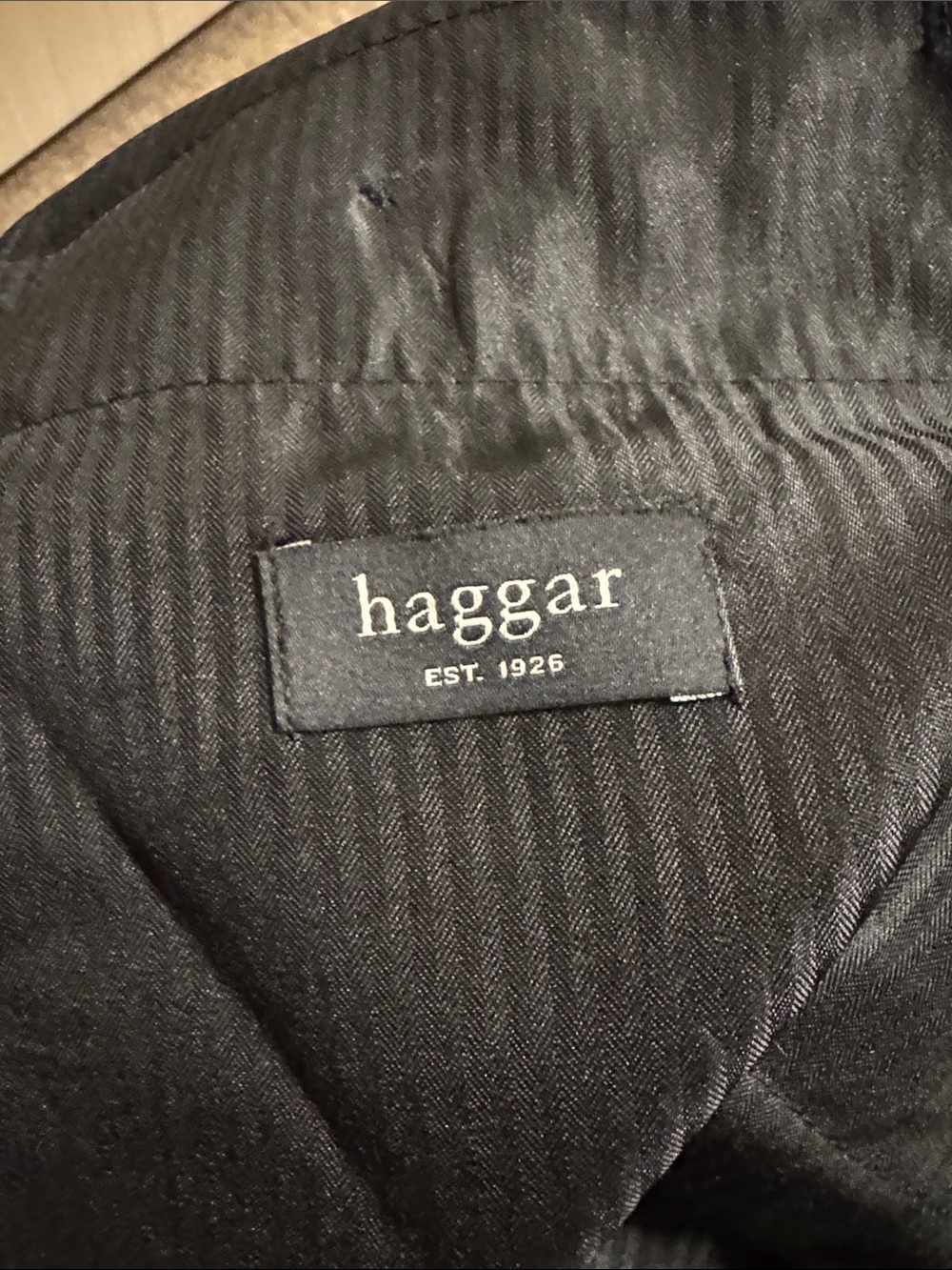 Haggar Black Men's Dress Pants - Classic Straight Leg - Picture 4 of 5